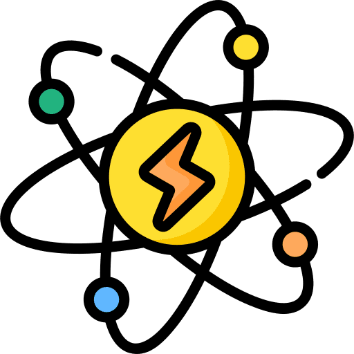 Atom renewable energy sustainable energy science icon