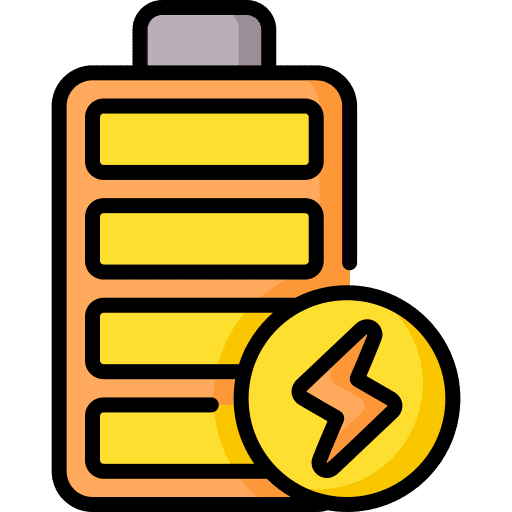 Battery electronics battery level battery status icon