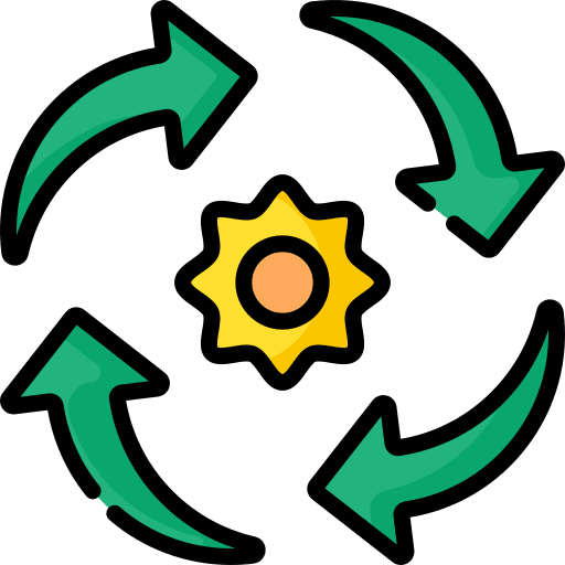 Solar energy sustainability solar green icon