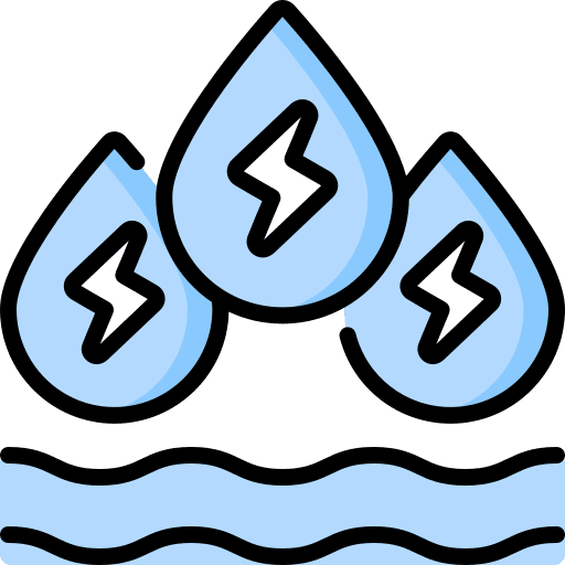 Water energy wave power sustainable ecology and environment icon