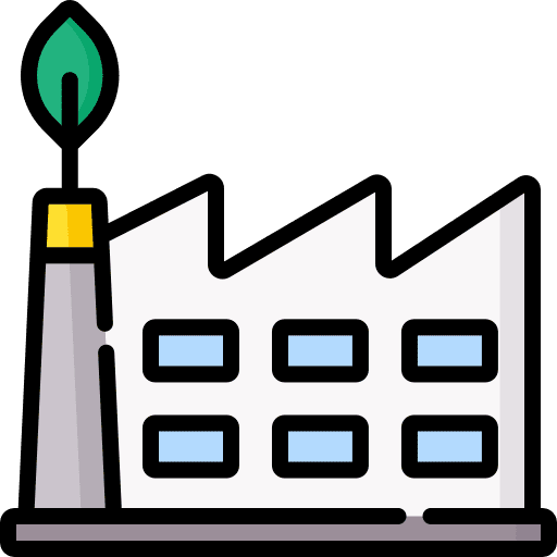 Eco factory eco factory green energy ecology and environment icon