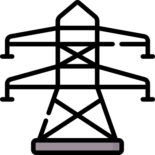 Electric tower energy power line industry icon