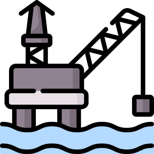 Oil platform pollution oil buildings icon