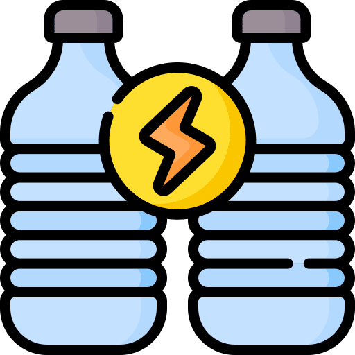 Plastic bottle nature energy garbage icon