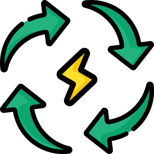Recycle energy renewable green icon