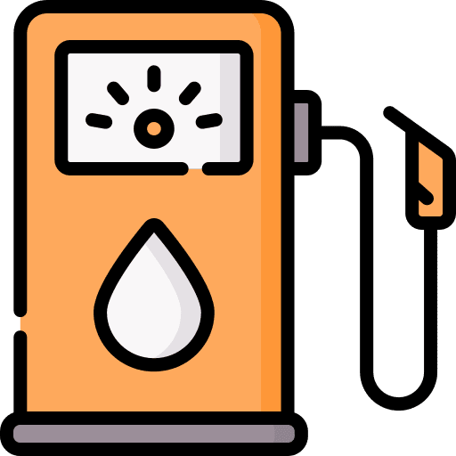 Biofuel power gas station transportation icon