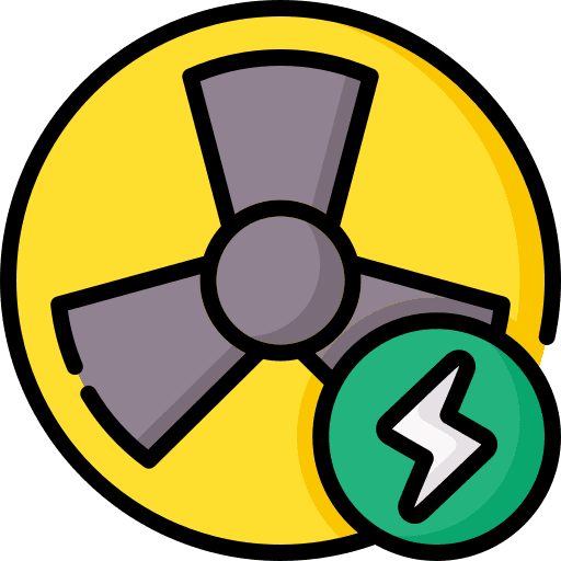 Radioactive power signs energy icon