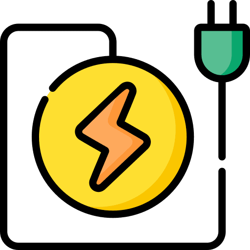 Renewable energy plant leaves plug icon