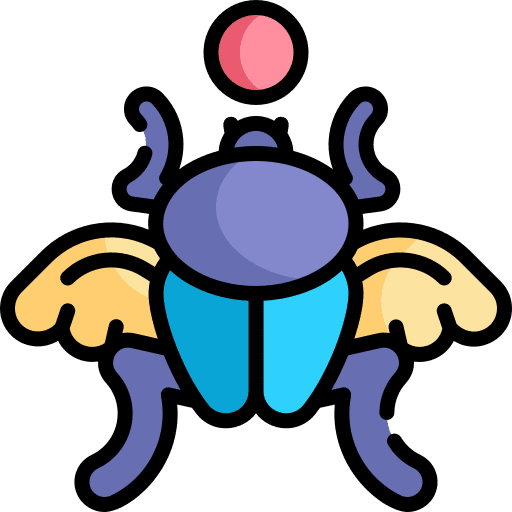 Beetle shapes cultures egypt icon