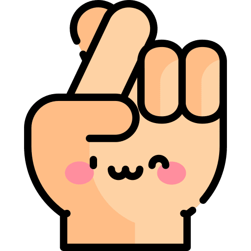 Finger crossed hands and gestures cross icon