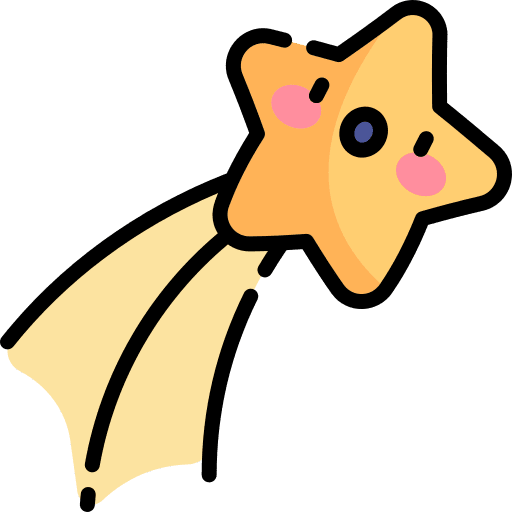 Shooting star nature comet astronomy icon