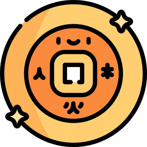 Chinese coin business and finance currency cultures icon
