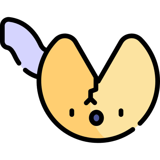 Fortune cookie chinese food fortune cookie food and restaurant icon