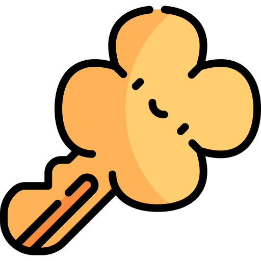 Key miscellaneous clover good luck icon