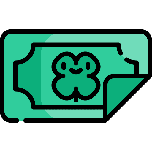 Money shamrock banknote money icon
