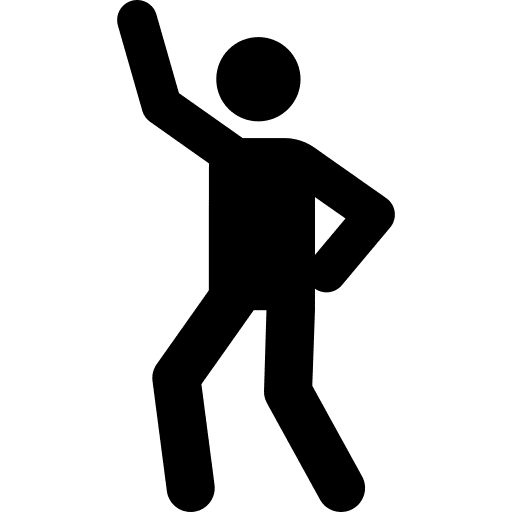 Dancing happy single person humanpictos icon