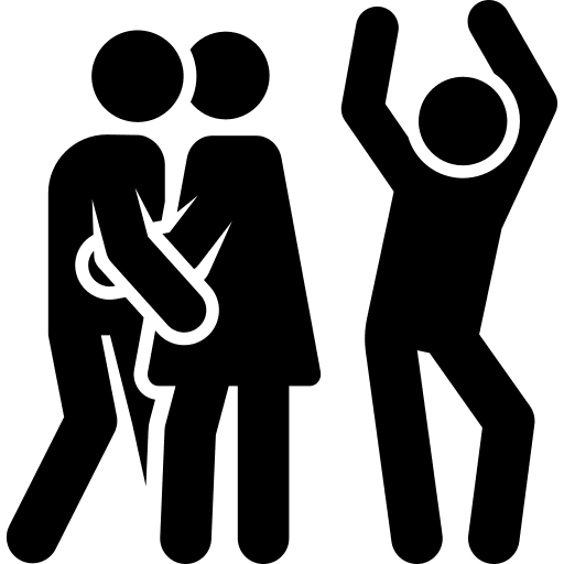 Disco happy people disco fun icon