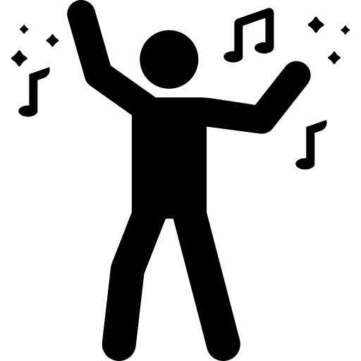 Live music man disco celebration icon