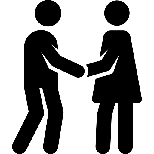 Couple humanpictos accompany romantic icon