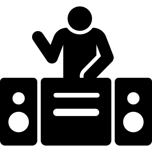 Dj dj music and multimedia musician icon