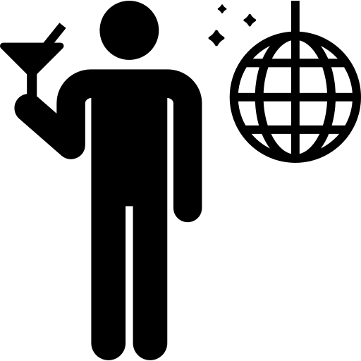 Drinking disco drinking alcohol icon