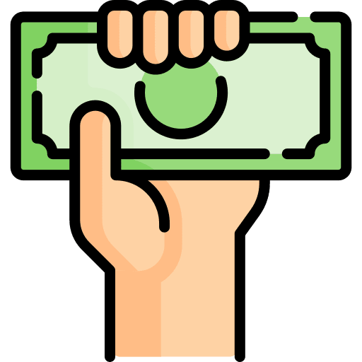 Cash banking payment method money icon