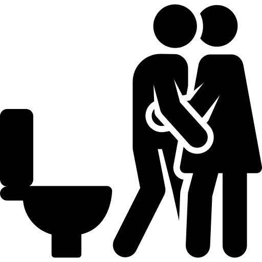 Kissing boyfriend toilet girlfriend icon