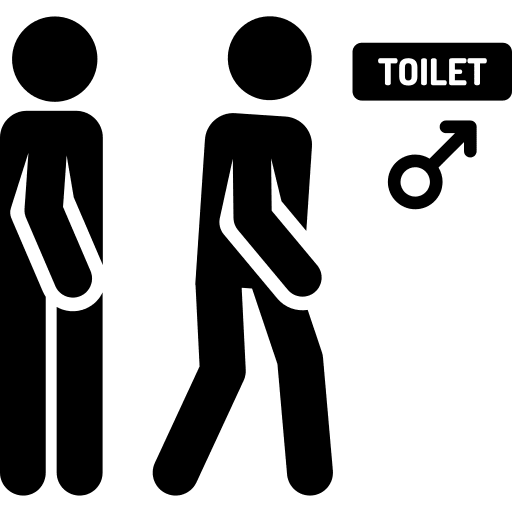 Toilet party people man icon