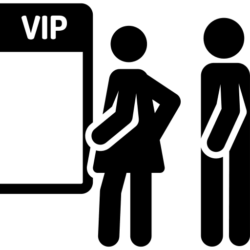 Vip entry disco man icon