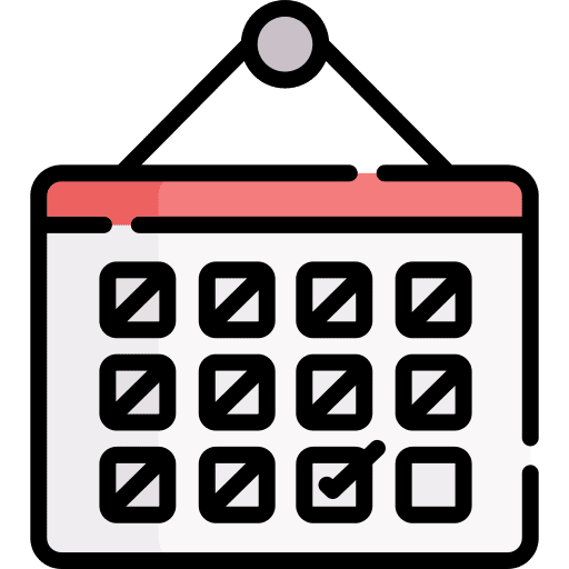 Calendar flight trip schedule icon