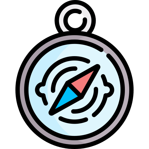 Compass travel tools and utensils cardinal points icon