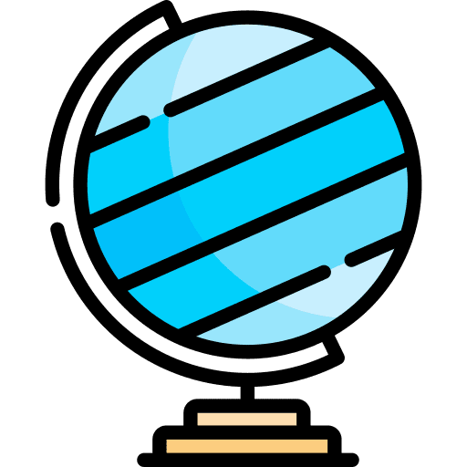 Earth globe travel maps and location planet icon