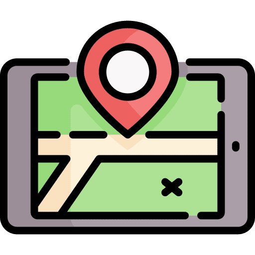 Gps map pin travel map pointer icon