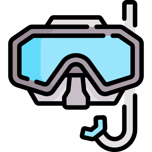 Sea diving mask hobbies and free time holidays icon