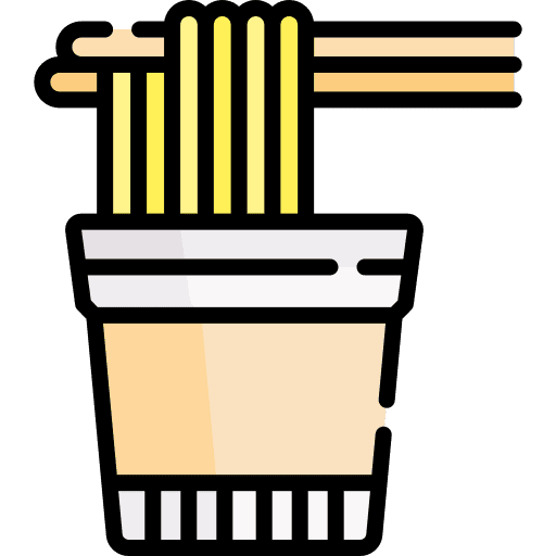 Noodles travel bowl chinese food icon