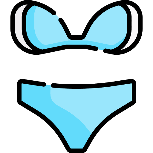 Swimsuit bikini travel women icon