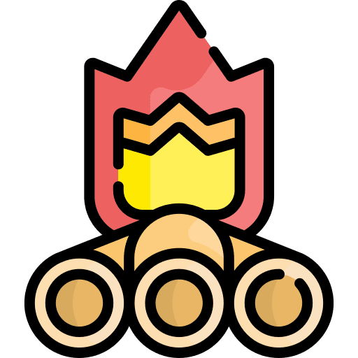 Bonfire hot holidays nature icon