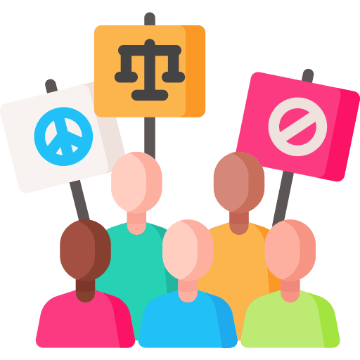 Civil right movement equality protest activist icon