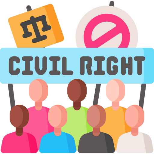 Civil right movement human rights civil right communications icon