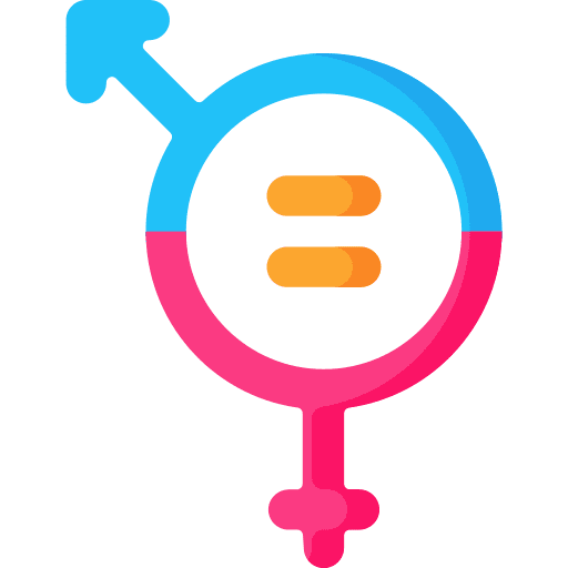 Gender equality shapes and symbols gender equality icon