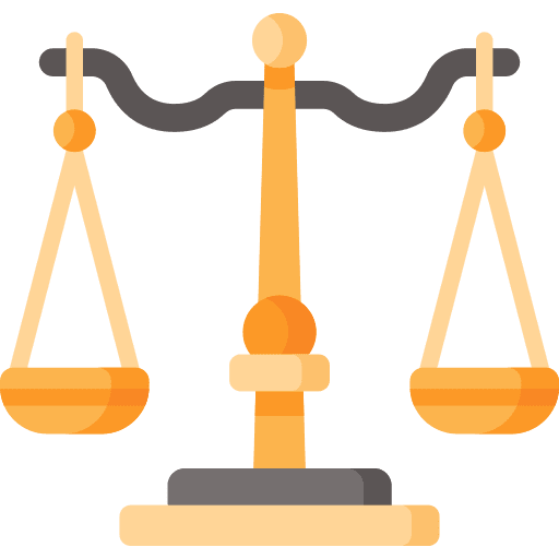 Justice scale truth regulatory legal icon