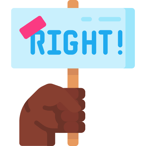 Civil right movement demonstrator civil right manifestation icon