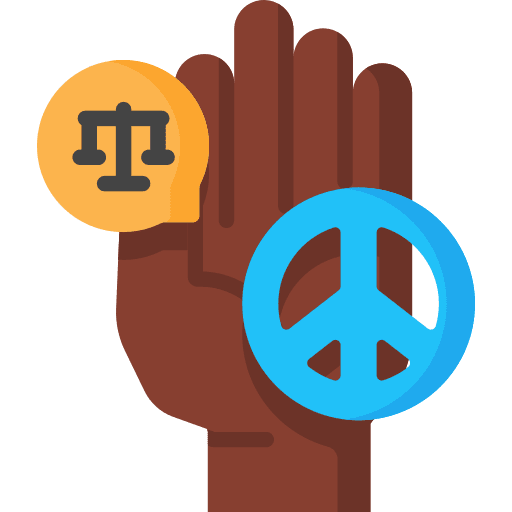 Civil right movement justice civil right movement no racism icon