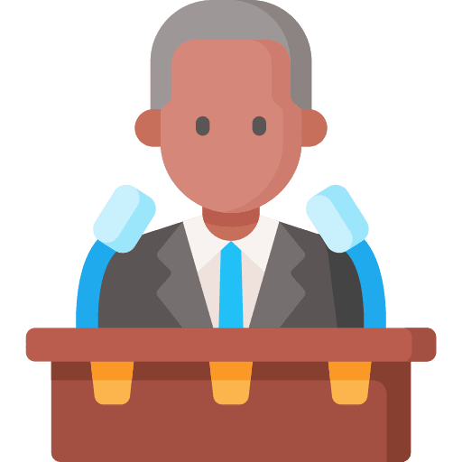 Martin luther king political education speech icon