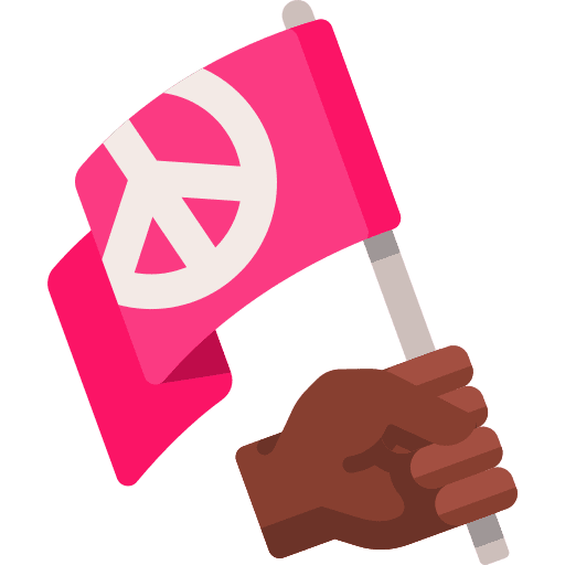 Peace peace no racism vindication icon