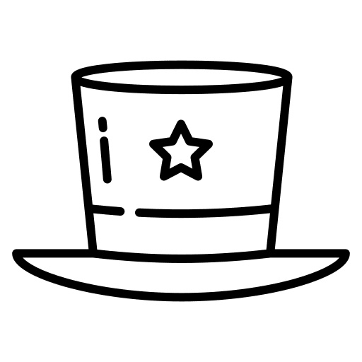 Hat fashion magic clothing icon