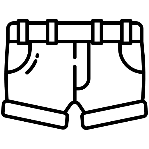 Short jeans trousers garment icon
