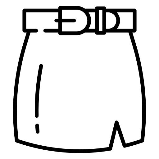 Skirt fashion femenine clothes icon