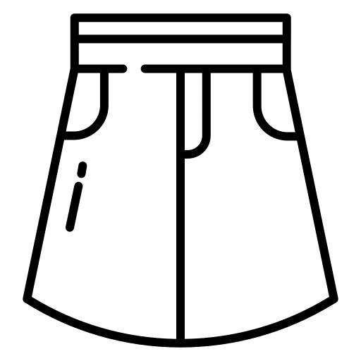 Skirt feminine woman dress icon