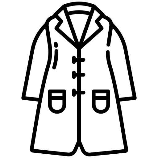 Coat winter jacket fashion clothes icon